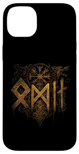 Odin Schrift Walhalla Fenrir Wolf Vegvisir Symbol Wikinger Hülle für iPhone 14 Plus von Viking Valhalla Krieger Normanne Runenkreis Götter