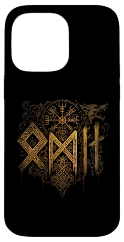 Odin Schrift Walhalla Fenrir Wolf Vegvisir Symbol Wikinger Hülle für iPhone 14 Pro Max von Viking Valhalla Krieger Normanne Runenkreis Götter