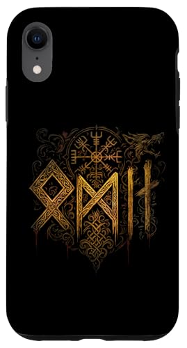 Odin Schrift Walhalla Fenrir Wolf Vegvisir Symbol Wikinger Hülle für iPhone XR von Viking Valhalla Krieger Normanne Runenkreis Götter