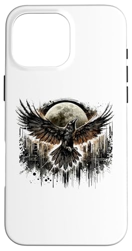 Rabe vor Vollmond Odins Rabe Nordische Mythologie Wikinger Hülle für iPhone 16 Pro Max Rabe vor Vollmond Odins Rabe Nordische Mythologie Wikinger Hülle für iPhone 16 Pro Max von Viking Valhalla Krieger Normanne Runenkreis Götter
