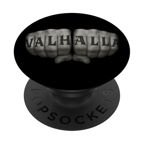 Valhalla Tattoo Fäuste Nordische Mythologie Wikinger PopSockets Klebender PopGrip Valhalla Tattoo Fäuste Nordische Mythologie Wikinger PopSockets Klebender PopGrip von Viking Valhalla Krieger Normanne Runenkreis Götter