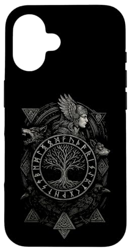 Valkyrie Walküre Walhalla Odin Nordischer Kompass Wikinger Hülle für iPhone 16 Valkyrie Walküre Walhalla Odin Nordischer Kompass Wikinger Hülle für iPhone 16 von Viking Valhalla Krieger Normanne Runenkreis Götter