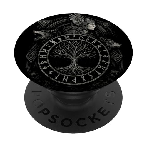 Valkyrie Walküre Walhalla Odin Nordischer Kompass Wikinger PopSockets Klebender PopGrip von Viking Valhalla Krieger Normanne Runenkreis Götter