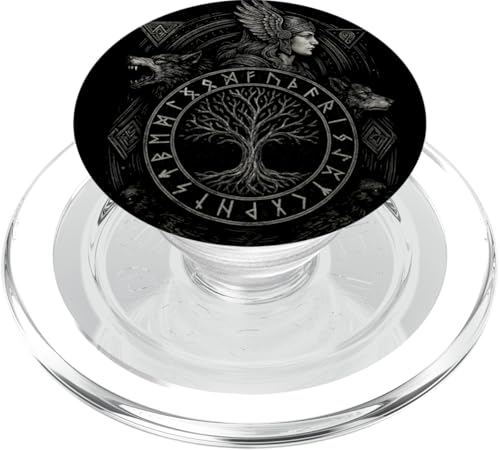 Valkyrie Walküre Walhalla Odin Nordischer Kompass Wikinger PopSockets PopGrip für MagSafe von Viking Valhalla Krieger Normanne Runenkreis Götter