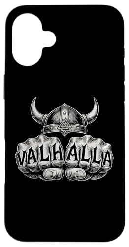 Walhalla Faust Valknut Symbol nordische Mythologie Wikinger Hülle für iPhone 16 Plus Walhalla Faust Valknut Symbol nordische Mythologie Wikinger Hülle für iPhone 16 Plus von Viking Valhalla Krieger Normanne Runenkreis Götter