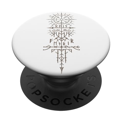Walhalla Odin Fenrir Runen Nordischer Kompass Wikinger PopSockets Klebender PopGrip Walhalla Odin Fenrir Runen Nordischer Kompass Wikinger PopSockets Klebender PopGrip von Viking Valhalla Krieger Normanne Runenkreis Götter