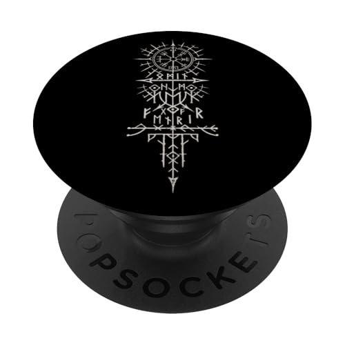 Walhalla Odin Fenrir Runen Nordischer Kompass Wikinger PopSockets Klebender PopGrip Walhalla Odin Fenrir Runen Nordischer Kompass Wikinger PopSockets Klebender PopGrip von Viking Valhalla Krieger Normanne Runenkreis Götter