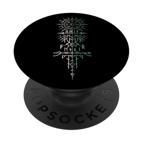 Walhalla Odin Fenrir Runen Nordischer Kompass Wikinger PopSockets Klebender PopGrip Walhalla Odin Fenrir Runen Nordischer Kompass Wikinger PopSockets Klebender PopGrip von Viking Valhalla Krieger Normanne Runenkreis Götter