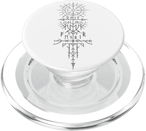 Walhalla Odin Fenrir Wolf Runen Nordischer Kompass Wikinger PopSockets PopGrip für MagSafe von Viking Valhalla Krieger Normanne Runenkreis Götter