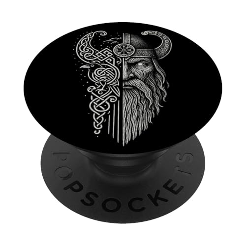 Walhalla Odin Totentiere Rabe keltische Runen Wikinger PopSockets Klebender PopGrip Walhalla Odin Totentiere Rabe keltische Runen Wikinger PopSockets Klebender PopGrip von Viking Valhalla Krieger Normanne Runenkreis Götter