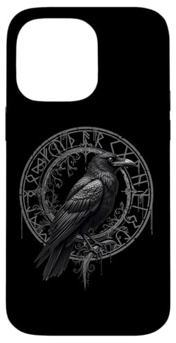 Walhalla Rabe Raben Odins Runen Nordischer Kompass Wikinger Hülle für iPhone 14 Pro Max von Viking Valhalla Krieger Normanne Runenkreis Götter