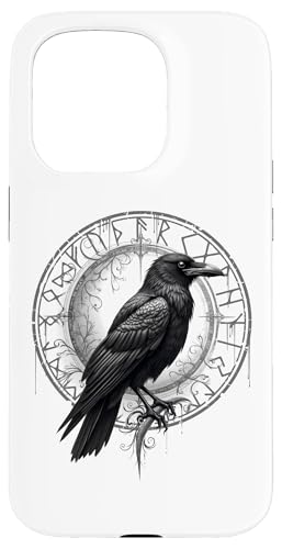 Walhalla Rabe Raben Odins Runen Nordischer Kompass Wikinger Hülle für iPhone 15 Pro von Viking Valhalla Krieger Normanne Runenkreis Götter