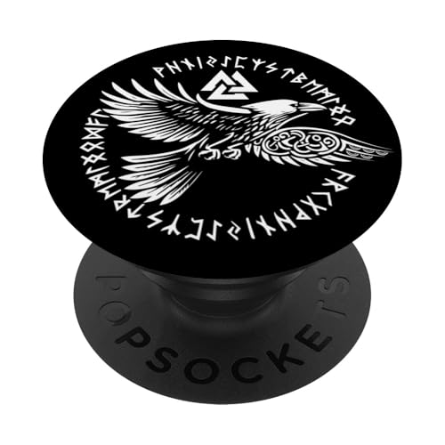 Walhalla Rabe Raben Odins Runen Nordischer Kompass Wikinger PopSockets Klebender PopGrip Walhalla Rabe Raben Odins Runen Nordischer Kompass Wikinger PopSockets Klebender PopGrip von Viking Valhalla Krieger Normanne Runenkreis Götter