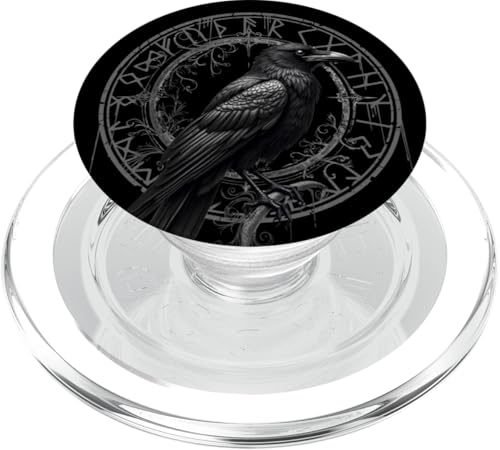 Walhalla Rabe Raben Odins Runen Nordischer Kompass Wikinger PopSockets PopGrip für MagSafe Walhalla Rabe Raben Odins Runen Nordischer Kompass Wikinger PopSockets PopGrip für MagSafe von Viking Valhalla Krieger Normanne Runenkreis Götter