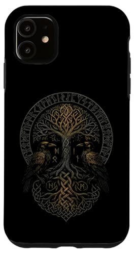 Walhalla Raben Odins keltischer Knoten Lebensbaum Wikinger Hülle für iPhone 11 von Viking Valhalla Krieger Normanne Runenkreis Götter