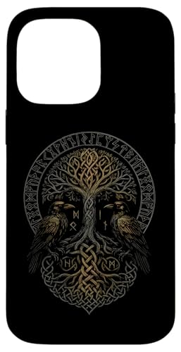Walhalla Raben Odins keltischer Knoten Lebensbaum Wikinger Hülle für iPhone 14 Pro Max von Viking Valhalla Krieger Normanne Runenkreis Götter