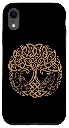 Walhalla Raben Odins keltischer Knoten Lebensbaum Wikinger Hülle für iPhone XR Walhalla Raben Odins keltischer Knoten Lebensbaum Wikinger Hülle für iPhone XR von Viking Valhalla Krieger Normanne Runenkreis Götter