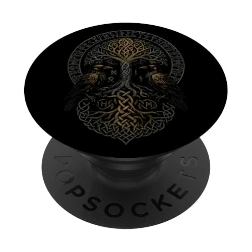 Walhalla Raben Odins keltischer Knoten Lebensbaum Wikinger PopSockets Klebender PopGrip Walhalla Raben Odins keltischer Knoten Lebensbaum Wikinger PopSockets Klebender PopGrip von Viking Valhalla Krieger Normanne Runenkreis Götter