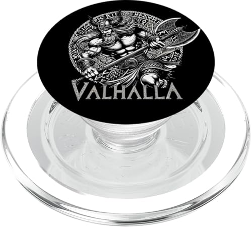 Wikinger Krieger Runen Kreis Nordischer Kompass Walhalla PopSockets PopGrip für MagSafe von Viking Valhalla Krieger Normanne Runenkreis Götter