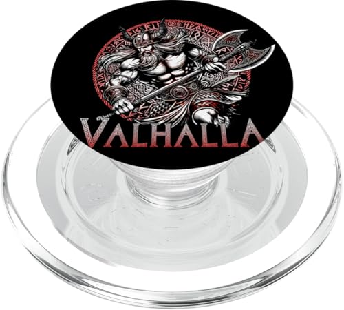Wikinger Krieger Runen Kreis Nordischer Kompass Walhalla PopSockets PopGrip für MagSafe von Viking Valhalla Krieger Normanne Runenkreis Götter