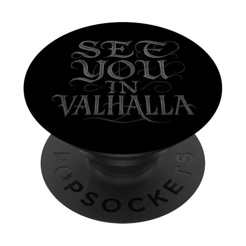 Wikinger See you in Walhalla Nordische Mythologie Walhalla PopSockets Klebender PopGrip von Viking Valhalla Krieger Normanne Runenkreis Götter