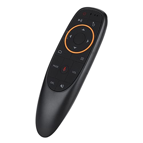 2,4 G Kabellose Voice-Air-Maus, Tastatur-Fernbedienung mit Gyroskop, 10 Meter Reichweite, Klangsteuerung, Ergonomisches Design für TV-Box-PC von Vikye