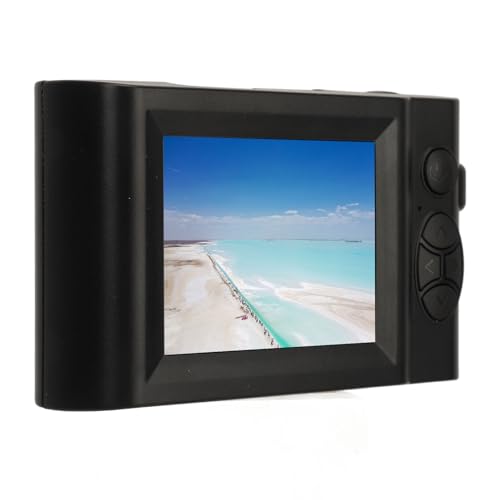 20-MP-Digitalkamera, 2,8-Zoll-HD-1080P-Videokamera mit 8-fachem Digitalzoom, Perfekt für Reiseerinnerungen und Vlogs, Multifunktional, 800-mAh-Akku, Einfach zu Bedienen (Black) von Vikye
