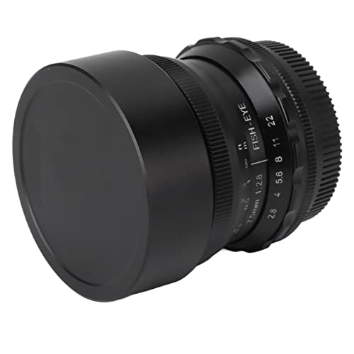 7,5 Mm F2.8 Professionelles Ultra-Weitwinkel-Fisheye-Objektiv, Mehrschichtig Beschichtetes Fisheye-Objektiv für M4/3-Montage, für Olympus EM1X EM13 EM53 EM10 4EP7 EPL10 Kamera von Vikye