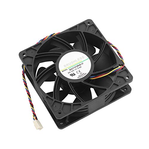 DC 12 V 5,0 A Lüfterersatz, 7 Lüfterblätter und 7500 U/Min Drehzahl 4-Draht-4-Pin-Lüfter für Antminer S7 S9 von Vikye