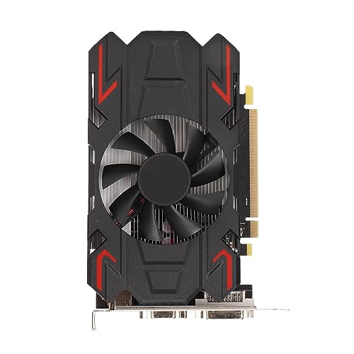 DDR5-Grafikkarte, 4 GB HD6770 128 Bit DDR5 DisplayPort, PCIE 2.0 Unterstützt HD-Multimedia-Schnittstelle DVI VGA mit Lüfter für Gaming-Desktop-PC (HD6770 4 GB DDR5) von Vikye