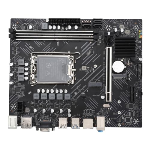 Vikye Desktop-Computer-Motherboard, DDR4 ATX-Speicher-Mining-Grafikkarte, PCIe4 X16-Slot-PC-Hauptplatine für (H610-Motherboard + 8 GB x 2 Speicherkit) von Vikye