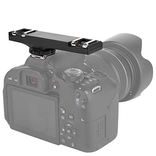 Dual-Blitzschuh-Splitter, Ultraleichter Dual-Blitzschuh-Splitter in Praktischer Qualität, Hohe Kompatibilität, Leicht und Praktisch für SLR-Kamera-Camcorder (Für Nikon) von Vikye