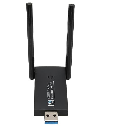 Dualband 1300 Mbit/s USB-WLAN-Adapter mit Bluetooth 5.0, Hochgeschwindigkeits-USB3.0-Verbindung für Windows XP Vista7 8 8.1 10 11, OS X von Vikye