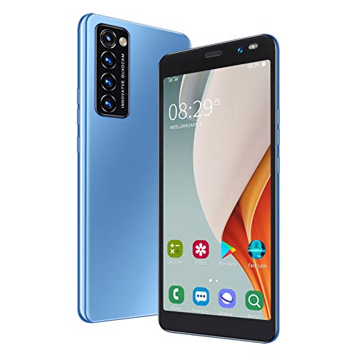 Entsperrte Smartphones, LANDVO 5,45-Zoll-Dual-SIM-Handy ohne Sperre, 512 MB RAM 4 GB ROM, 0,3 MP 2 MP Dual-Kamera, HD-Vollbild-Android-Telefon mit 1500-mAh-Akku(Blau) von Vikye