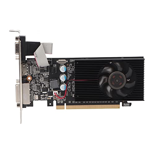 GT610 DDR3 Grafikkarte, 64Bit 810MHz PCB 2GB DDR3 Grafikkarte PC Game Grafikkarte mit HDMI, DVI, VGA von Vikye