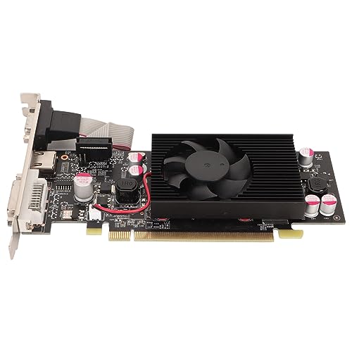 Grafikkarte, GT210 1 GB DDR2 64-Bit-Grafikkarte, Geeignet für DirectX10.1-Computerspiele, Unterstützt PCI Express X16 2.0 DVI VGA HD Multimedia-Schnittstelle von Vikye