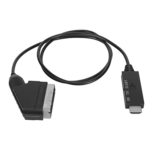 HDMI-zu-SCART-Konverter, HD-Digitalvideo, HDMI-zu-Analog-Video- und Audio-Adapter, HDMI-zu-SCART-Konverter, Unterstützung von PAL NTSC, für TV VHS VCR DVD von Vikye