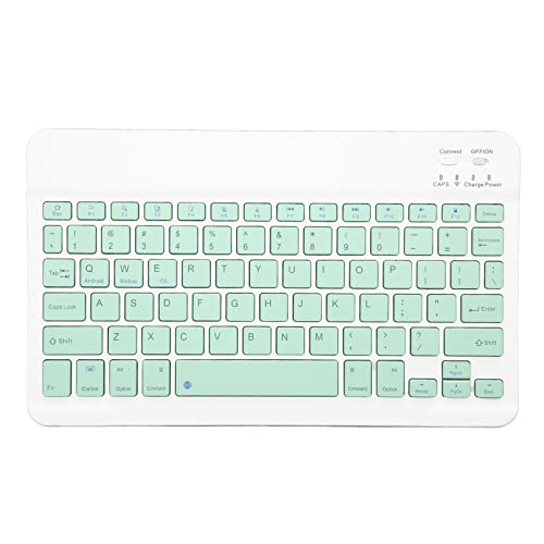 Kabellose -Tastatur, 10-Zoll-Ultradünne Tastatur mit Scherenstruktur, Bluetooth V3.0 Genaues Tippen, Tragbare Tastatur, Passend für Win, für OS X, für Android(Grün) von Vikye