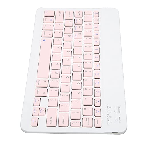 Kabellose -Tastatur, 10-Zoll-Ultradünne Wireless Tastatur mit Scherenstruktur, Bluetooth V3.0 Genaues Tippen, Tragbare Tastatur, Passend für Win, für OS X, für Android(Rosa) von Vikye