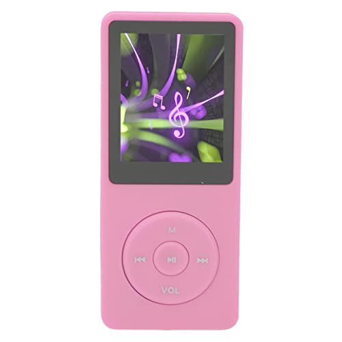 MP3-MP4-Player mit 8 GB Speicher, Musik-Player mit 1,8-Zoll-Bildschirm, MP3 Player mit Kopfhörer 450-mAh-Akku, Unterstützt MP3, WMA, OGG, WAV, APE, FLAC, AAC LC, ACELP (Rosa) von Vikye