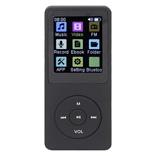 MP3-Player, Musikplayer mit Bluetooth 5.0, Eingebauter Lautsprecher/Foto/Videowiedergabe/Voice Recorder/E-Book-Reader, Unterstützt Bis zu 64 GB, 1,8-Zoll-Musikplayer Im von Vikye