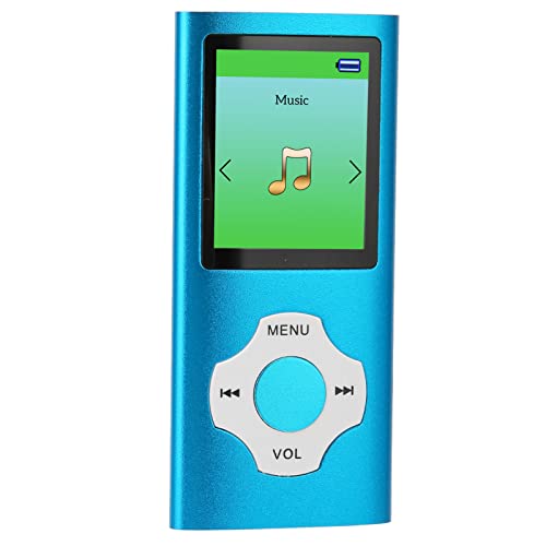 MP3-Player, Tragbarer Musik-Player mit 1,8-Zoll-LCD-Bildschirm, Unterstützt die von FM-Radio, Unterstützt MP3, WMA, FLAC, APE, AAC, OGG, ACELP (Himmelblau) von Vikye
