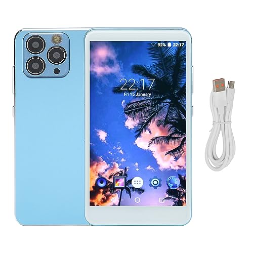 MP4-Player mit Bluetooth, 5-Zoll-HD-Touchscreen-WLAN-Musikplayer, HiFi-MP4-Player mit Rauschunterdrückung und Kamera, 2200-mAh-Akku (Blau) von Vikye