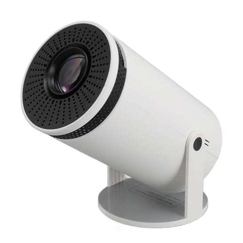 Micro-Projektor für Android 11.0, Unterstützt 40 Bis 100 Zoll Große Bildschirme, WiFi BT 5.2 Projektor mit Fernbedienung für Heimkino-Filme Im Freien (weiß) (EU-Stecker) von Vikye