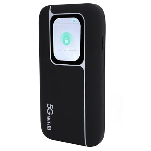 Mobiler 5G-WLAN-Hotspot, Hochgeschwindigkeits-Router Verbindet Bis zu 16 Geräte, Tragbares Reise-WLAN-Gerät mit Bildschirm, für zu Hause oder auf Reisen von Vikye