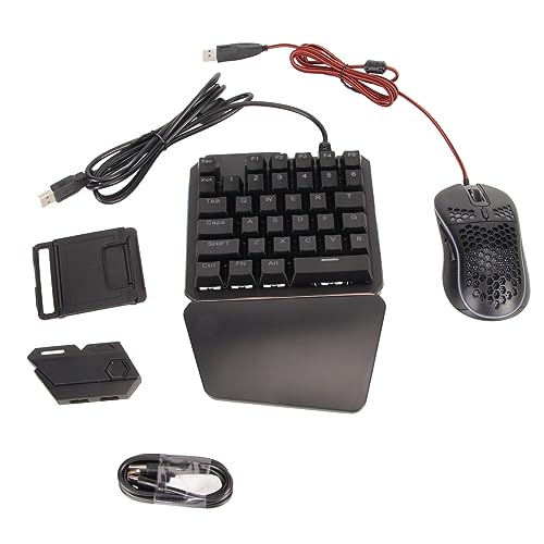 TZ 005 Einhand-Halbtastatur-Maus-USB-Typ-C-Splitter-Kombination, Kabelgebundene Kabellose Verbindung, RGB-LED-Hintergrundbeleuchtung, Gaming-Adapter-Kombination für PUBG, TZ 005 Einhand-Halbtastatur-Maus-USB-Typ-C-Splitter-Kombination, Kabelgebundene Kabellose Verbindung, RGB-LED-Hintergrundbeleuchtung, Gaming-Adapter-Kombination für PUBG, von Vikye