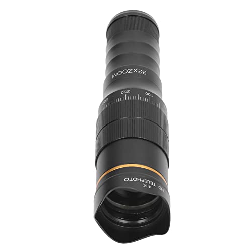Telefonkameraobjektiv, 32X-Okularobjektiv, Doppelt Einstellbares Zoomobjektiv, Tragbares Clip-On-HD-Handy-Teleskopobjektiv für Fotovideos von Vikye