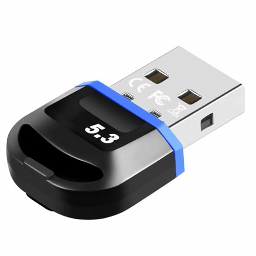 USB-Bluetooth-Adapter für PC, Bluetooth-Dongle 5.3 USB-Bluetooth-Dongle, Treiberfreier Sender für Schnelle Datenübertragung, Empfänger von Vikye