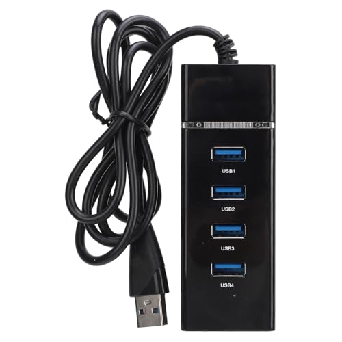 USB-Hub, 4 Port 480 Mbit/s USB-Dockingstation mit LED-Anzeige, USB 2.0 X 4 Hub für Windows für Linux für OS X für die Datenverwaltung Beim Laden von Geräten von Vikye