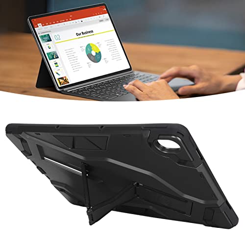 Vikye 11-Zoll-Tab-Hülle, Ultradünne PC-TPU-Material-Tablet-Ständerhülle mit Verstellbarem Schultergurt für Lenovo Tab P11 TBJ606F TBJ606X (Schwarz) von Vikye